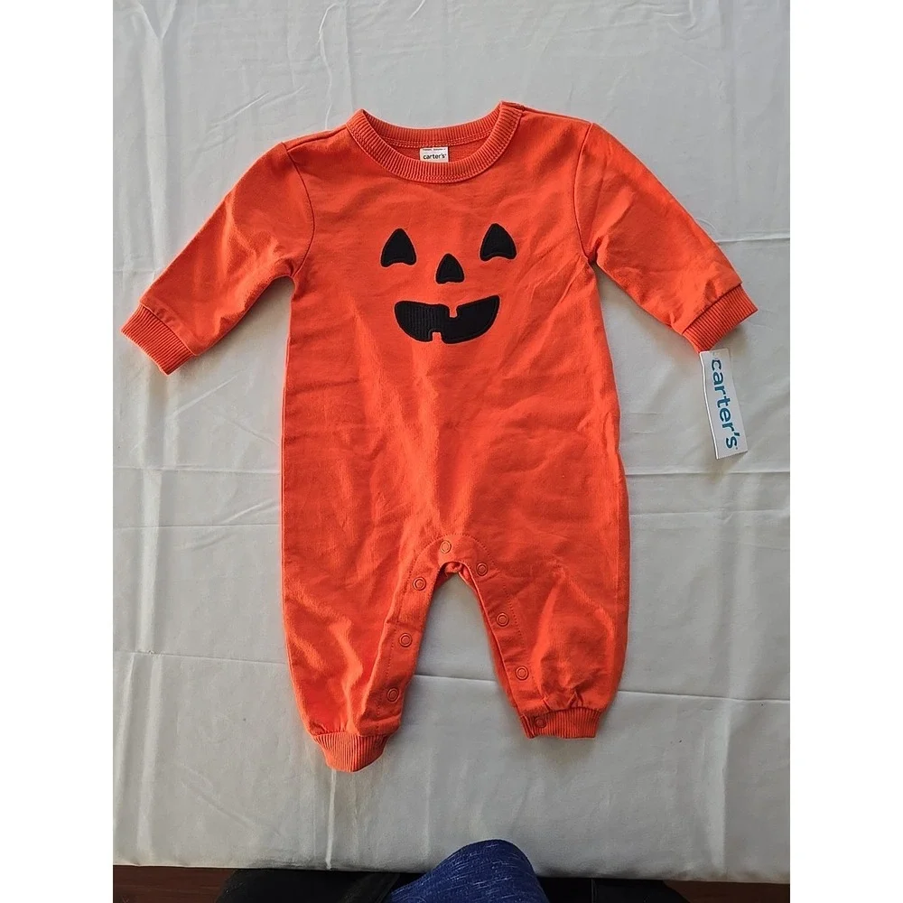 Nwt Carters Baby Boy 3 Months Pumpkin Halloween Outfit Fall